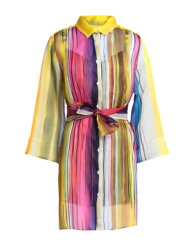 SARA ROKA Shirt dress Yellow 100% Silk