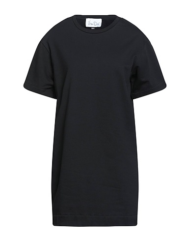 VIRNA DRÒ Short dress Black 70% Viscose, 25% Polyamide, 5% Elastane