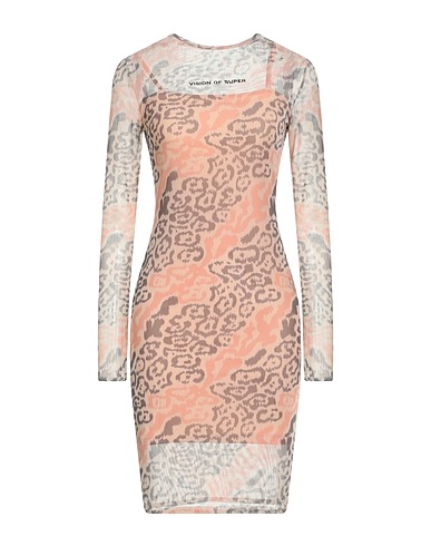 VISION OF SUPER Short dress Blush 95% Polyester, 5% Elastane, Polyamide