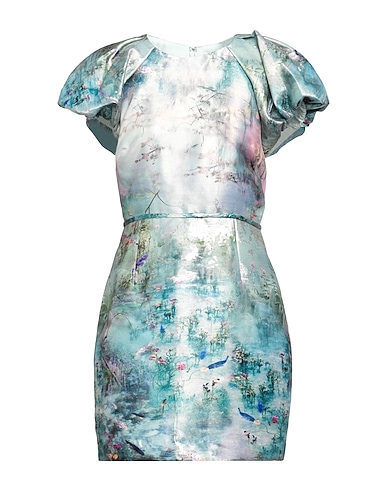 ML MONIQUE LHUILLIER Short dress Light green 86% Polyester, 14% Metallic fiber