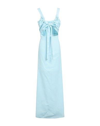 SOMETHINGNEW0803 Robe longue Bleu ciel 35% Polyester, 35% Viscose, 30% Lin