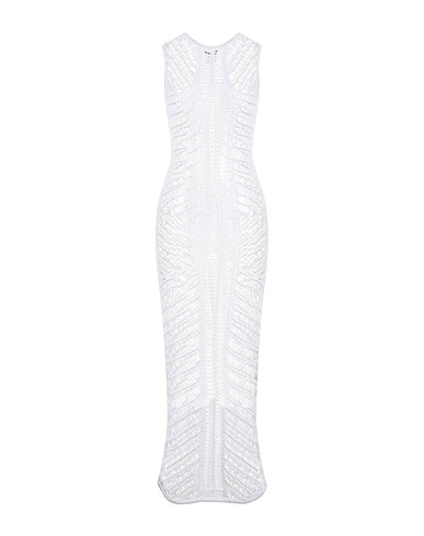 MOEVA Long dress White 80% Polyester, 20% Elastane
