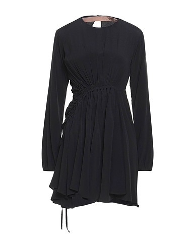 N°21 Short dress Black 69% Acetate, 31% Silk
