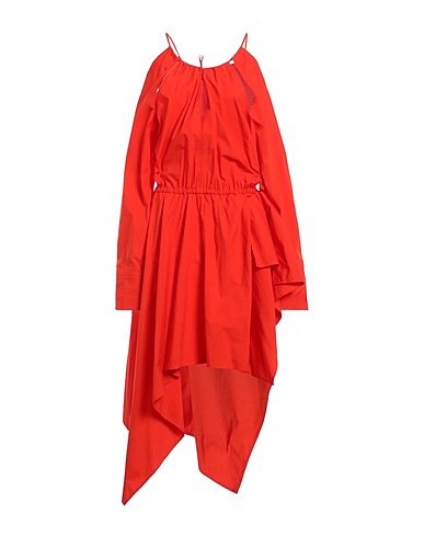 JW ANDERSON Long dress Tomato red 100% Cotton