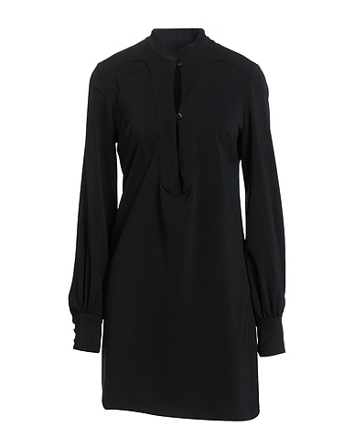 VIRNA DRÒ Short dress Black 97% Polyester, 3% Elastane