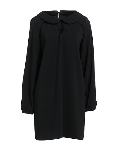 VIRNA DRÒ Short dress Black 97% Polyester, 3% Elastane
