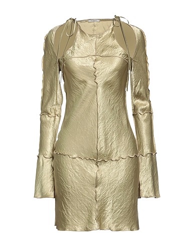 YUZEFI Short dress Sage green 100% Acetate