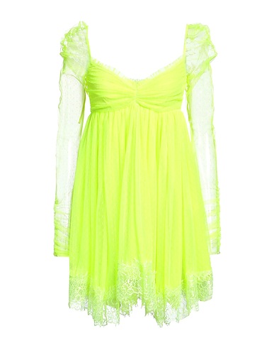 ANIYE BY Pleated dress Lime green 100% Polyester, Polyamide