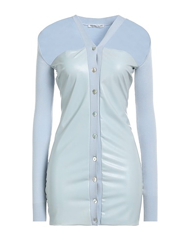 ALESSANDRO VIGILANTE Shirt dress Sky blue 94% Wool, 4% Polyamide, 2% Elastane