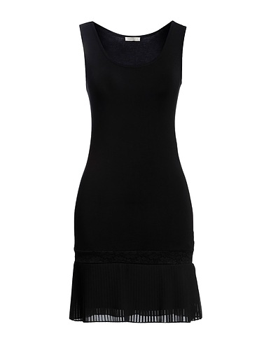 FRACOMINA Short dress Black 96% Modal, 4% Elastane