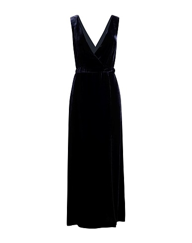 120% LINO Long dress Midnight blue 82% Viscose, 18% Silk