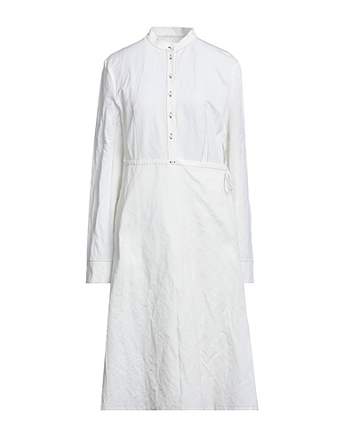 JIL SANDER Midi dress White 95% Cotton, 5% Metal