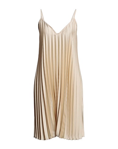 BERNA Short dress Beige 100% Polyester