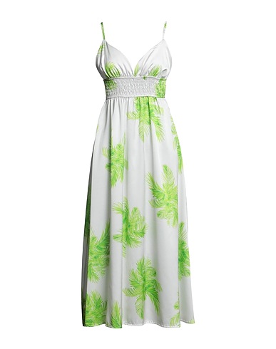 BERNA Midi dress Light green 100% Polyester