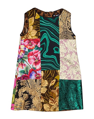 DOLCE&GABBANA Dress Emerald green 52% Polyester, 18% Cotton, 16% Viscose, 9% Silk, 5% Acetate