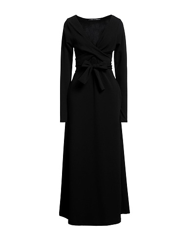 ALESSIO BARDELLE Long dress Black 65% Viscose, 30% Polyester, 5% Elastane