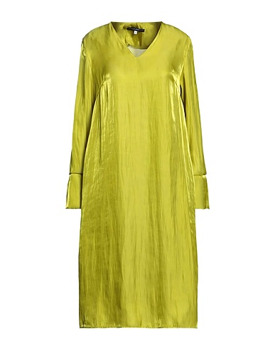 BRIAN DALES Midi dress Lime green 100% Polyester