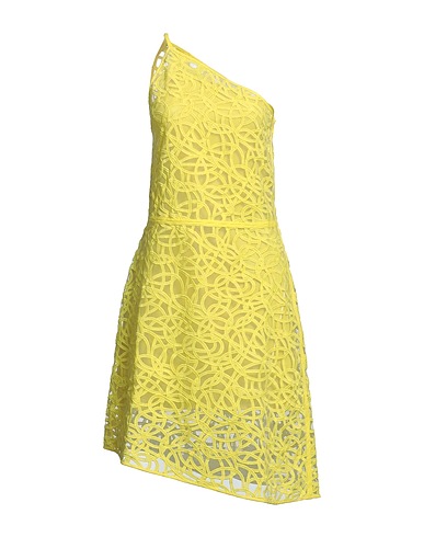JW ANDERSON One-shoulder dress Yellow 75% Polyester, 25% Nylon