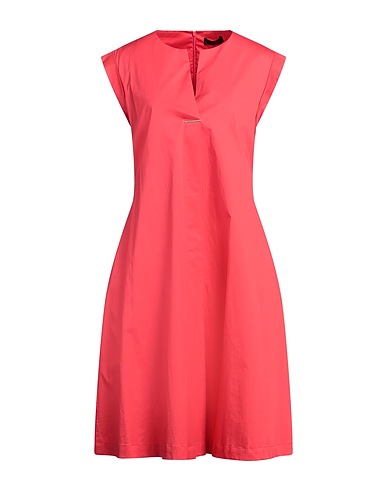 PESERICO Midi dress Coral 97% Cotton, 3% Elastane