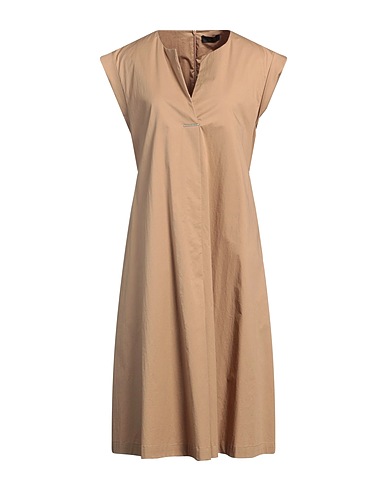 PESERICO Midi dress Camel 97% Cotton, 3% Elastane