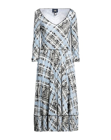 CAVALLI CLASS Midi dress Pastel blue 100% Viscose