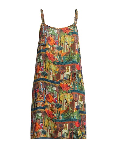 CHUFY Short dress Green 100% Viscose