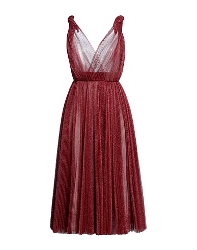 DOLCE&GABBANA Midi dress Brick red 49% Metallic Polyester, 30% Polyamide, 21% Polyester