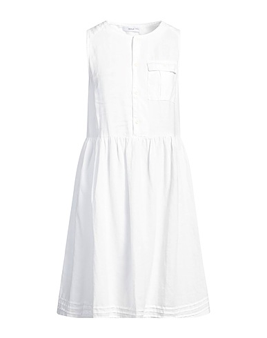 REPLAY Midi dress White 100% Linen