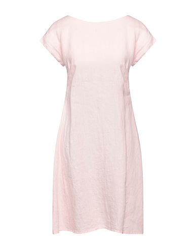 ROSSOPURO Vestito midi Rosa 100% Lino
