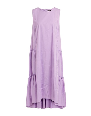 PESERICO Midi dress Lilac 97% Cotton, 3% Elastane