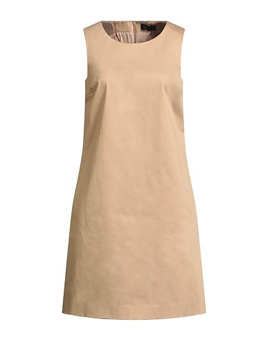 PESERICO Office dress Sand 96% Cotton, 4% Elastane