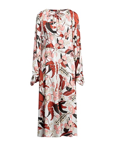 MALÌPARMI Midi dress Ivory 100% Polyethylene