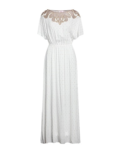 PIN UP STARS Long dress White 99% Viscose, 1% Elastane