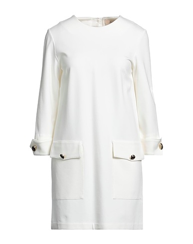 BLANCA VITA Short dress White 68% Viscose, 27% Polyamide, 5% Elastane