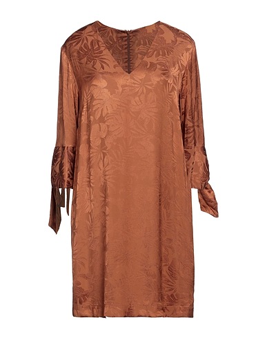 SIMONA CORSELLINI Short dress Camel 100% Viscose