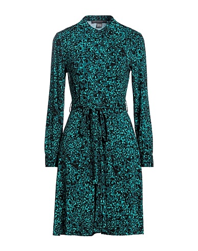 FRENCH CONNECTION Shirt dress Emerald green 94% Viscose, 6% Elastane