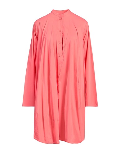LIVIANA CONTI Shirt dress Coral 68% Cotton, 28% Polyamide, 4% Elastane