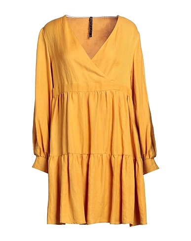 MANILA GRACE Kurzes Kleid Ringelblume 57% Leinen, 43% Viskose