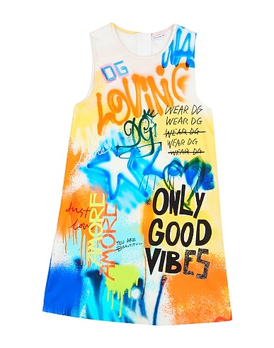 DOLCE&GABBANA Dress Yellow 90% Cotton, 10% Elastane