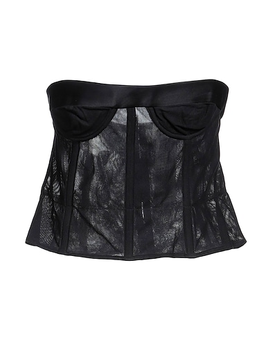 MAISON MARGIELA Bustier Black 100% Cotton, Silk