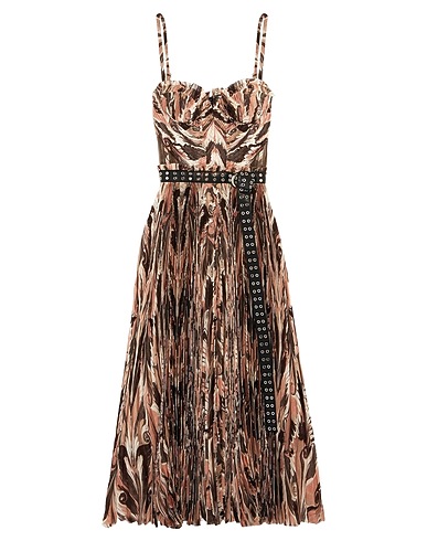 MCQUEEN Midi dress Black 100% Silk