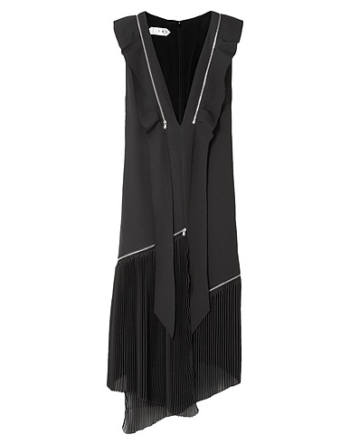 TRE by NATALIE RATABESI Midi dress Black 98% Silk, 2% Elastane