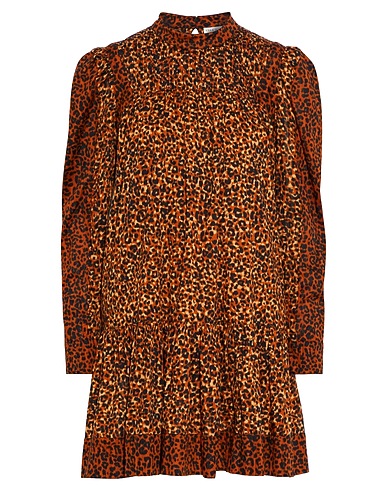 ULLA JOHNSON Short dress Brown 100% Cotton