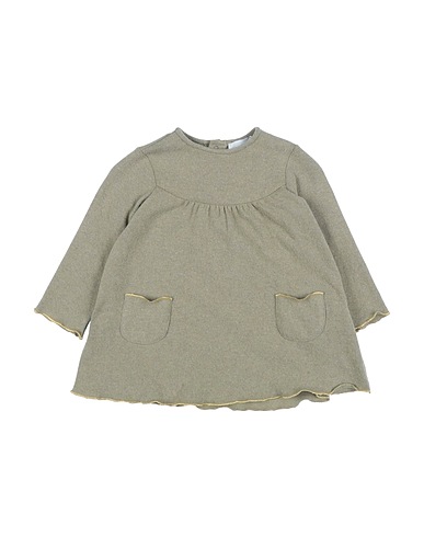 LE PETIT COCO Vestito Baby  Verde militare 69% Cotone, 19% Poliacrilico, 5% Altre Fibre, 4% Elastan, 3% Viscosa