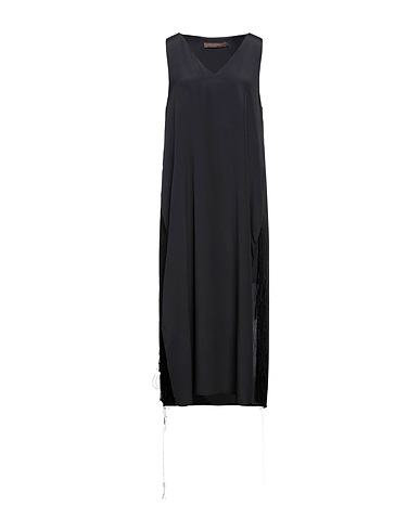 SIMONA CORSELLINI Midi dress Black 83% Acetate, 17% Silk