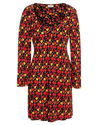 RIXO Short dress Black 100% Silk