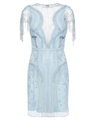 ZUHAIR MURAD Sheath dress Sky blue 50% Silk, 50% Polyester