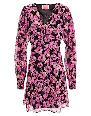 KATE SPADE New York Short dress Black 98% Silk, 2% Other Fibres