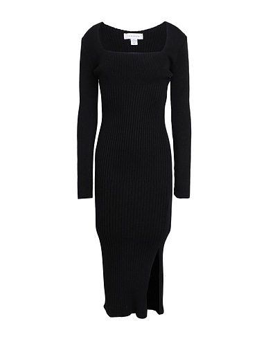 TOPSHOP Midi dress Black 48% Viscose, 31% Polyester, 21% Nylon