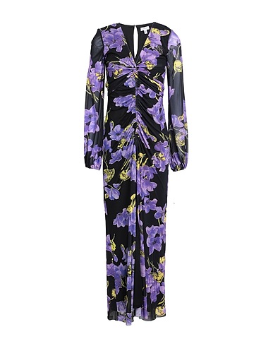 TOPSHOP Long dress Black 95% Polyester, 5% Elastane
